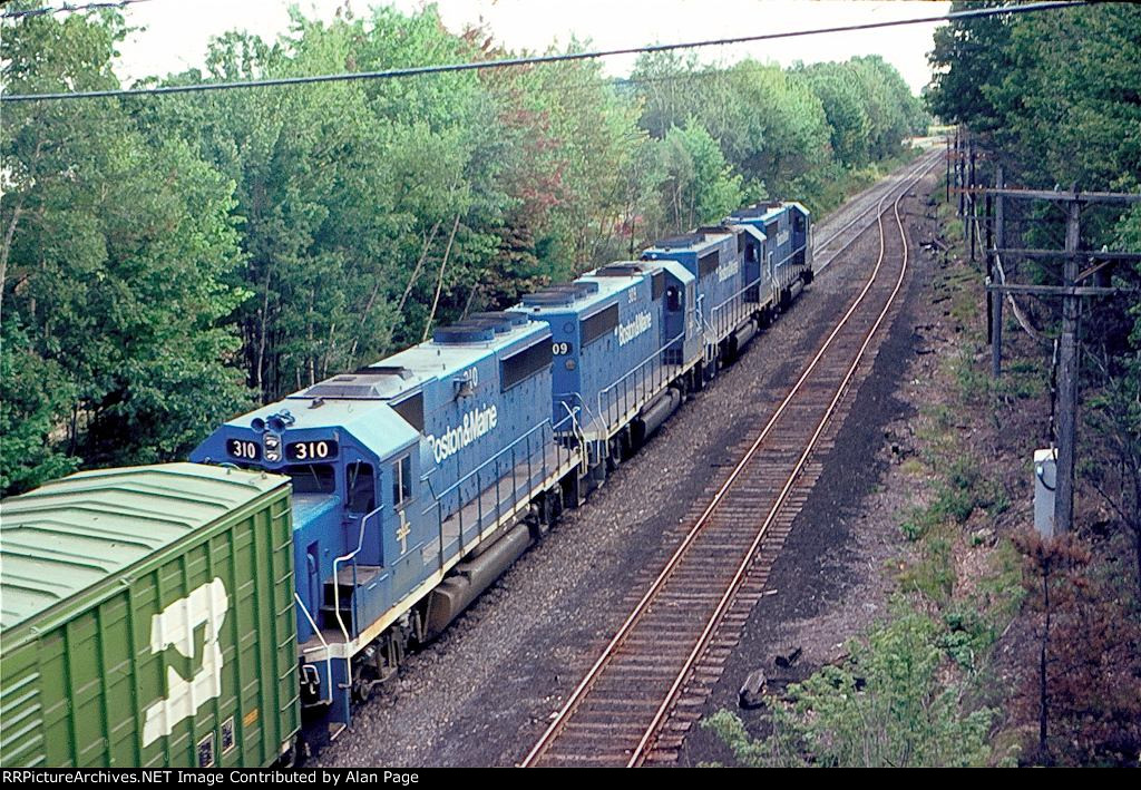 Boston &amp; Maine 317 leads 311, 309, and 310
